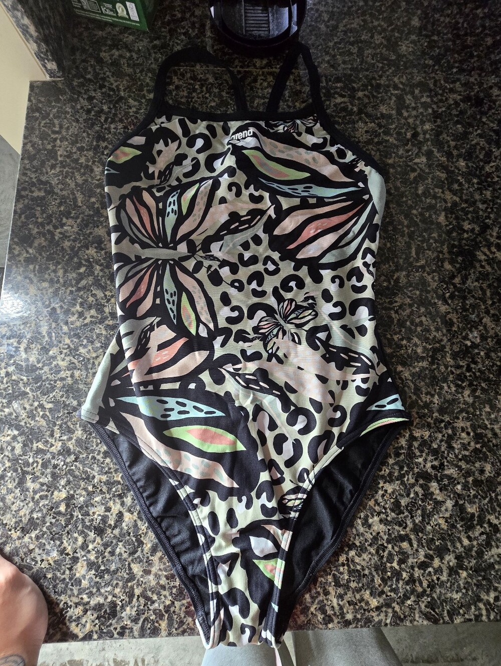 Arena Women’s Floral Leopard Print One-Piece Swimsuit Size S/M